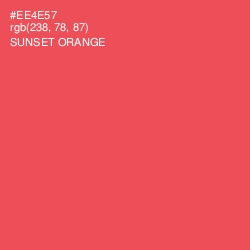 #EE4E57 - Sunset Orange Color Image